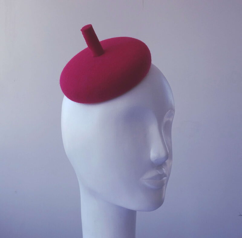 Plstěný MINI baret fascinátor rádiovka - Image 2