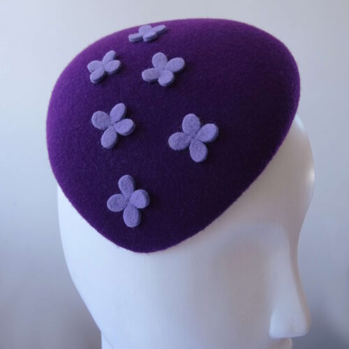 felt npurple fascinator