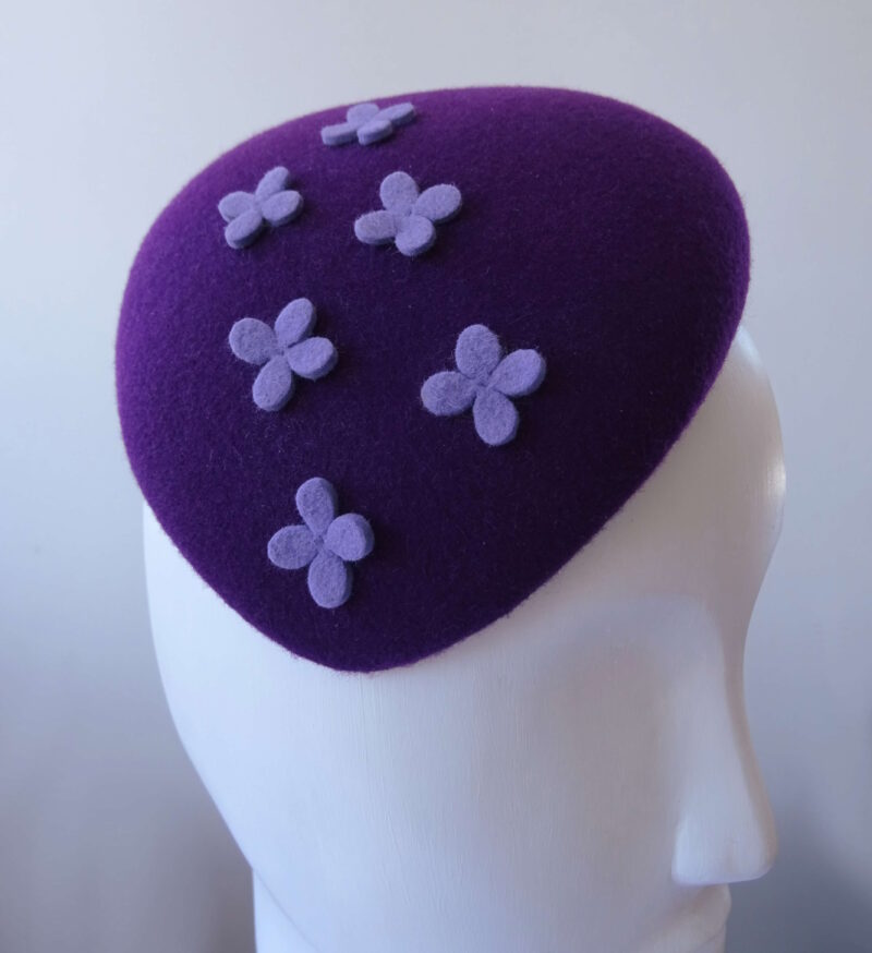 felt npurple fascinator