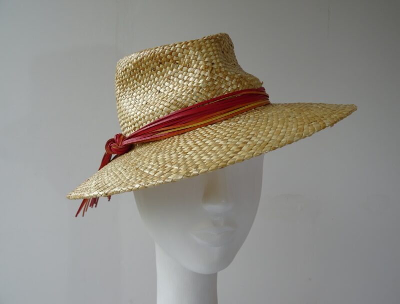 Dámský slaměný klobouk fedora