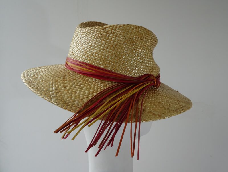 Dámský slaměný klobouk fedora